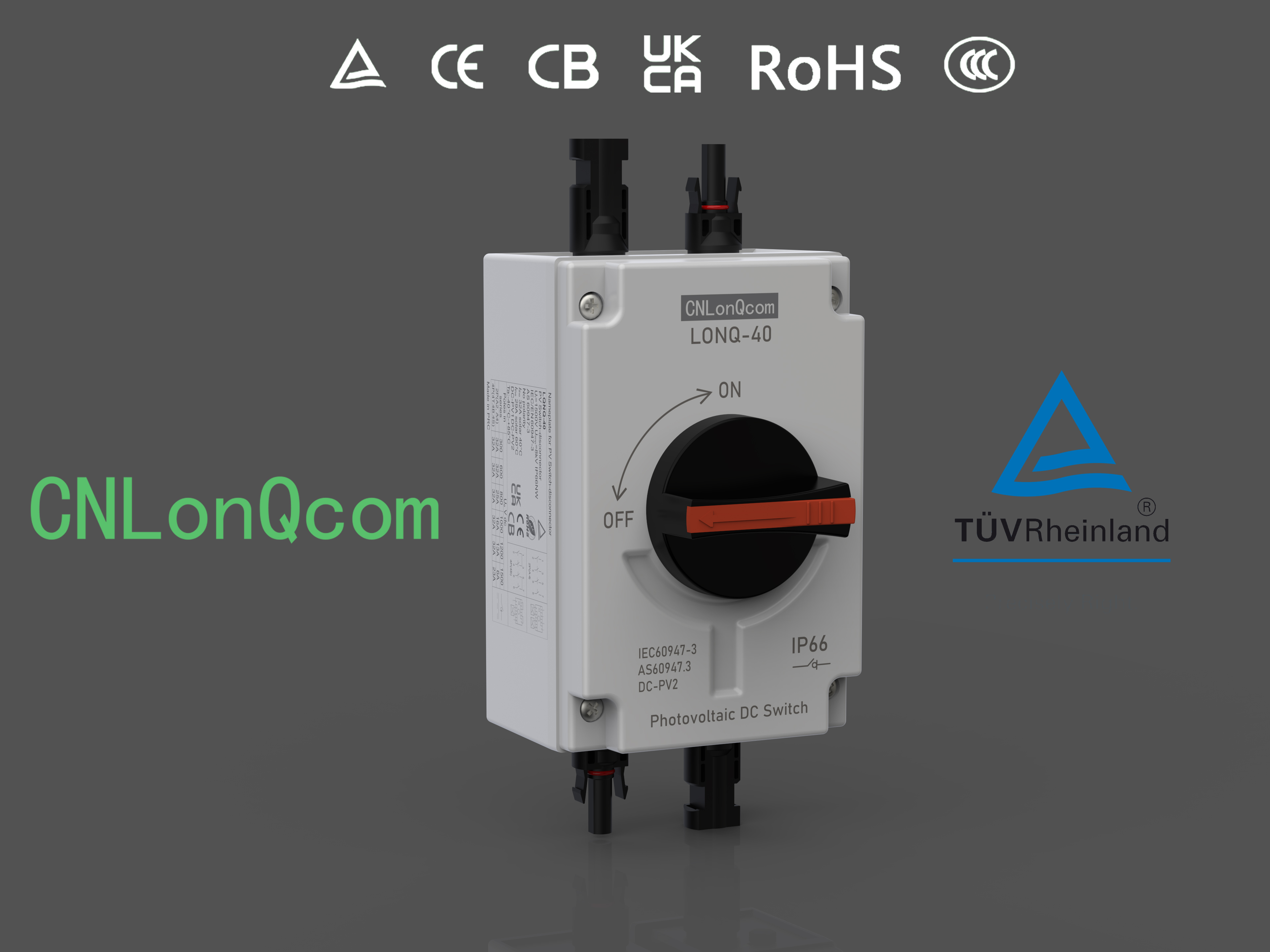 LONQ-40 PV Isolation Switch ໂດຍ Longqi ພະລັງງານໃຫມ່ - ສະຫນອງພະລັງງານໄຟຟ້າກັບພະລັງງານແສງຕາເວັນ