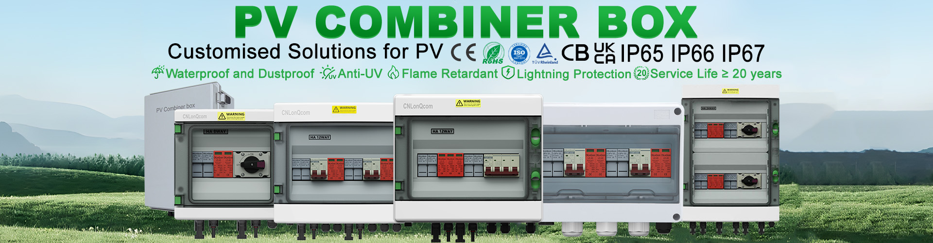 PV Combiner Box 1 ໃນ 1 ອອກ DC500V